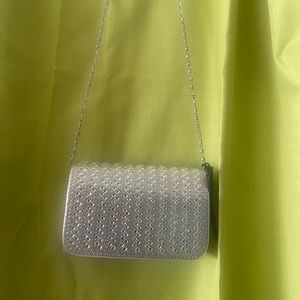 Silver clutch or a shoulder bag